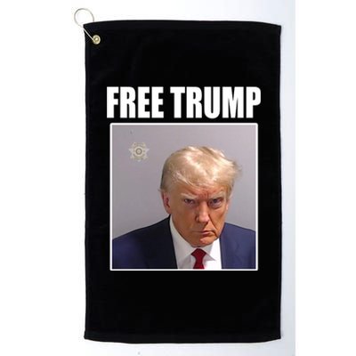 Free Donald Trump Mugshot Election Platinum Collection Golf Towel