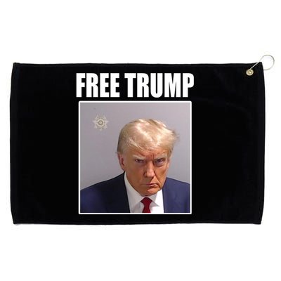 Free Donald Trump Mugshot Election Grommeted Golf Towel