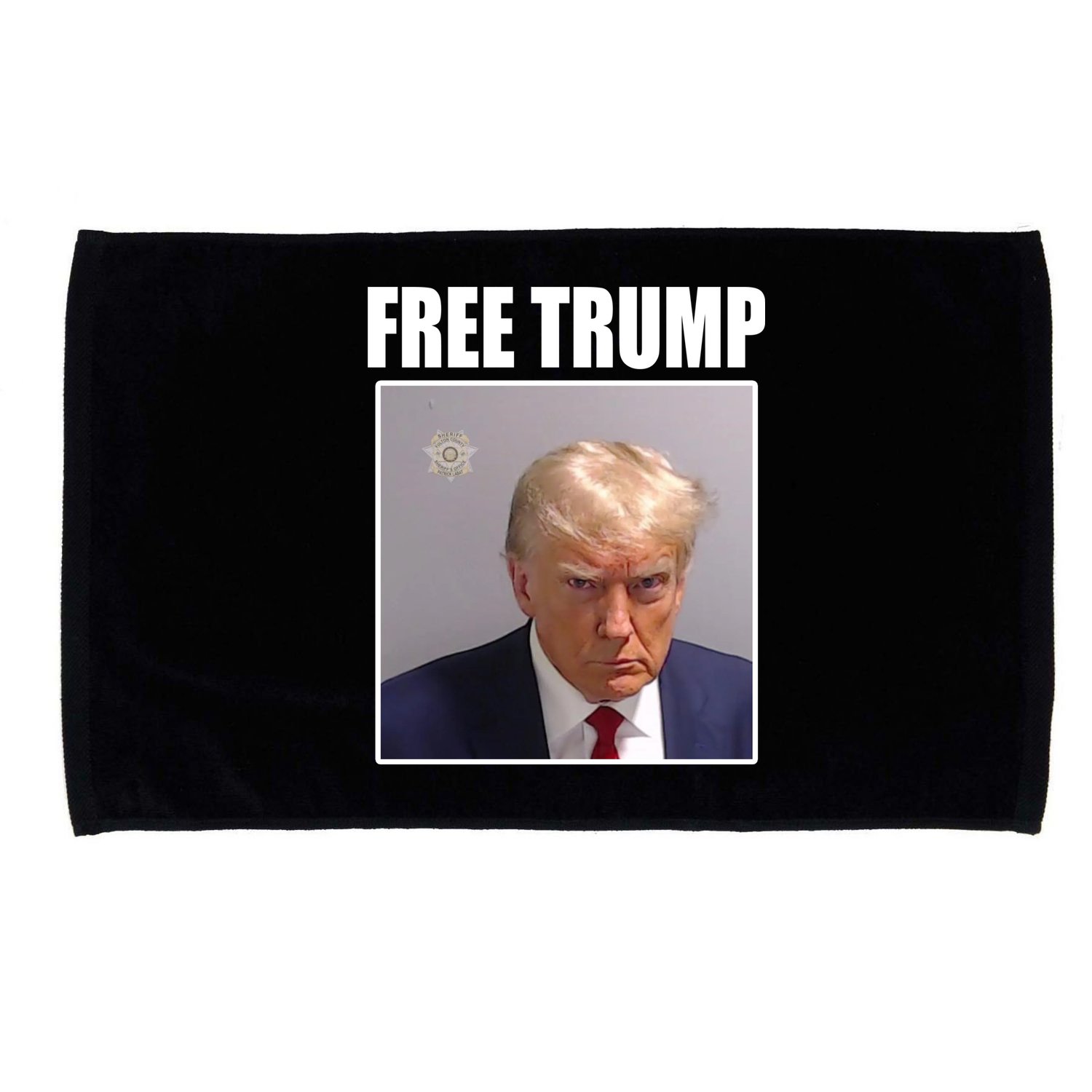 Free Donald Trump Mugshot Election Microfiber Hand Towel