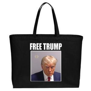 Free Donald Trump Mugshot Election Cotton Canvas Jumbo Tote