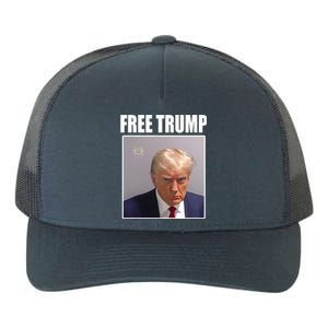 Free Donald Trump Mugshot Election Yupoong Adult 5-Panel Trucker Hat