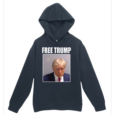 Free Donald Trump Mugshot Election Urban Pullover Hoodie