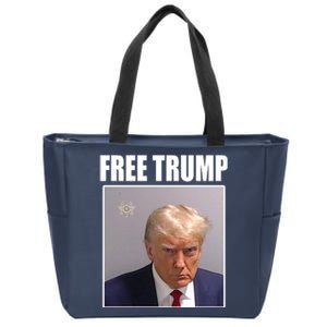 Free Donald Trump Mugshot Election Zip Tote Bag