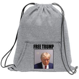 Free Donald Trump Mugshot Election Sweatshirt Cinch Pack Bag