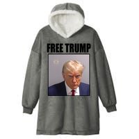 Free Donald Trump Mugshot Election Hooded Wearable Blanket