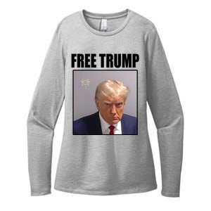 Free Donald Trump Mugshot Election Womens CVC Long Sleeve Shirt