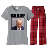 Free Donald Trump Mugshot Election Women's Flannel Pajama Set