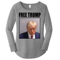 Free Donald Trump Mugshot Election Women's Perfect Tri Tunic Long Sleeve Shirt