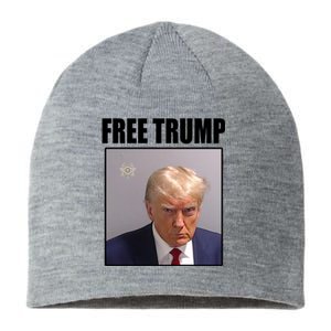 Free Donald Trump Mugshot Election Sustainable Beanie