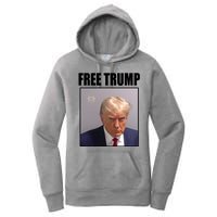 Free Donald Trump Mugshot Election Women's Pullover Hoodie