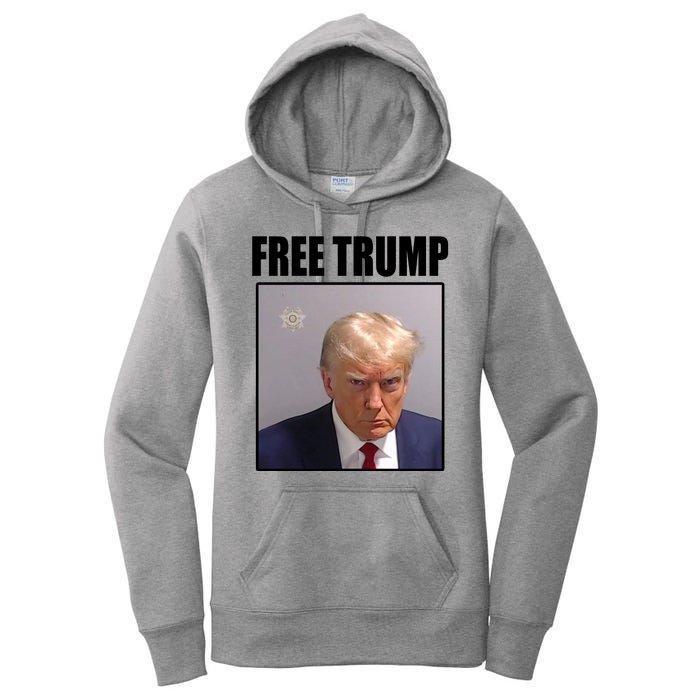 Free Donald Trump Mugshot Election Women's Pullover Hoodie