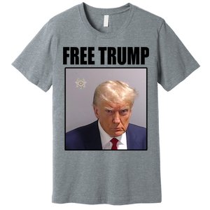 Free Donald Trump Mugshot Election Premium T-Shirt