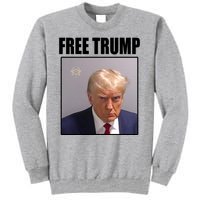 Free Donald Trump Mugshot Election Tall Sweatshirt