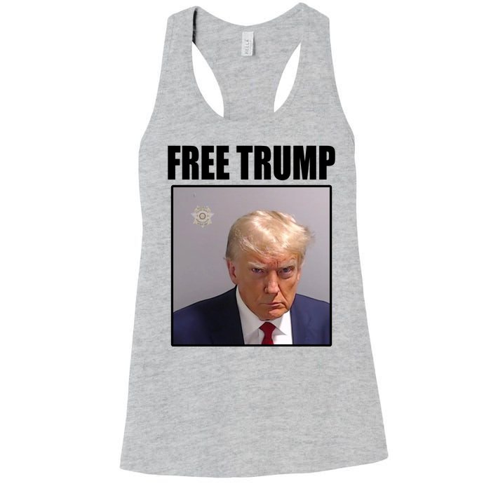 Free Donald Trump Mugshot Election Women's Racerback Tank