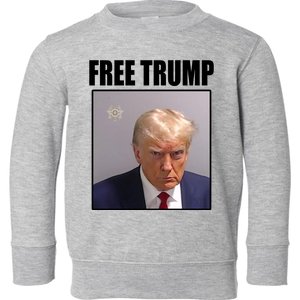 Free Donald Trump Mugshot Election Toddler Sweatshirt