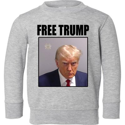 Free Donald Trump Mugshot Election Toddler Sweatshirt