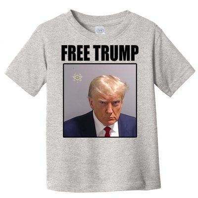 Free Donald Trump Mugshot Election Toddler T-Shirt