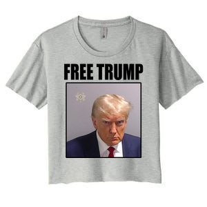 Free Donald Trump Mugshot Election Women's Crop Top Tee