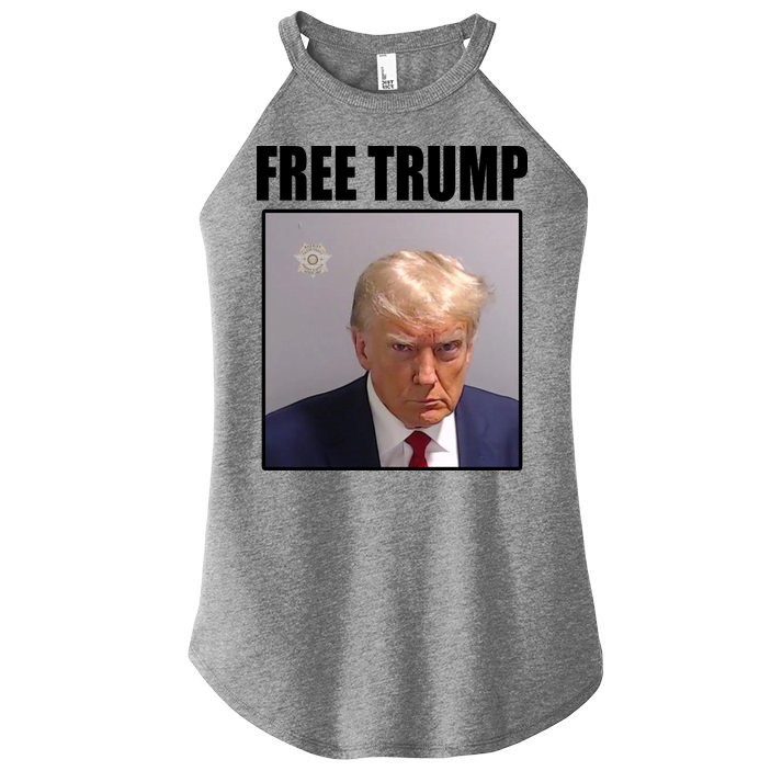 Free Donald Trump Mugshot Election Women's Perfect Tri Rocker Tank
