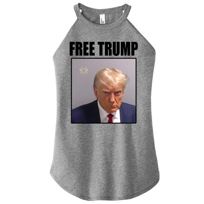 Free Donald Trump Mugshot Election Women's Perfect Tri Rocker Tank