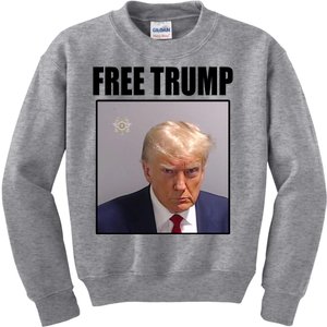 Free Donald Trump Mugshot Election Kids Sweatshirt