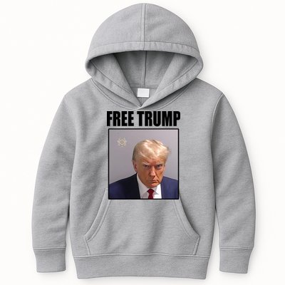 Free Donald Trump Mugshot Election Kids Hoodie