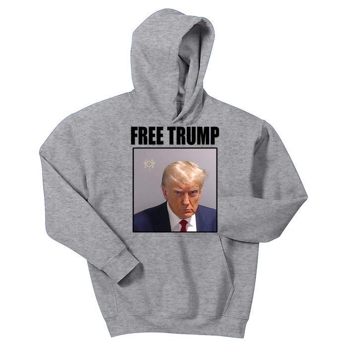 Free Donald Trump Mugshot Election Kids Hoodie