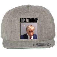 Free Donald Trump Mugshot Election Wool Snapback Cap