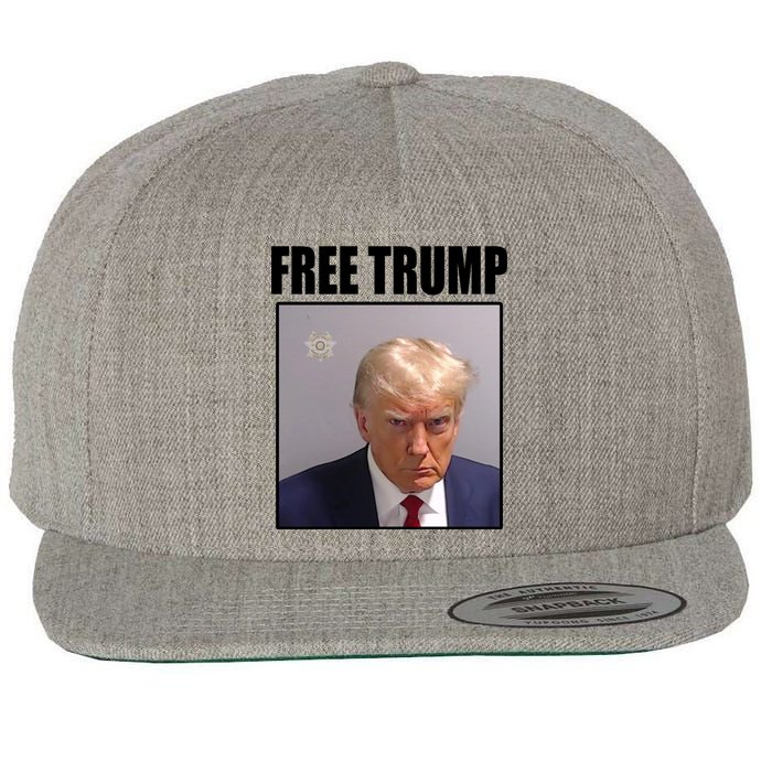 Free Donald Trump Mugshot Election Wool Snapback Cap