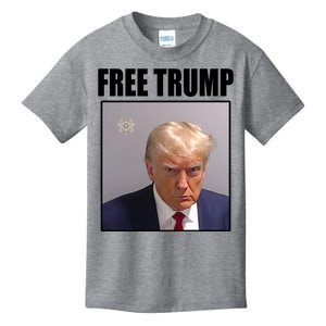 Free Donald Trump Mugshot Election Kids T-Shirt