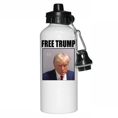 Free Donald Trump Mugshot Election Aluminum Water Bottle