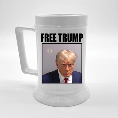 Free Donald Trump Mugshot Election Beer Stein