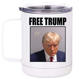 Free Donald Trump Mugshot Election 12 oz Stainless Steel Tumbler Cup