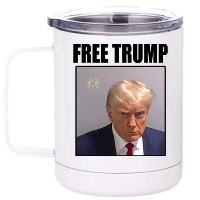 Free Donald Trump Mugshot Election 12 oz Stainless Steel Tumbler Cup