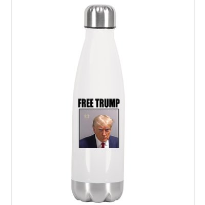 Free Donald Trump Mugshot Election Stainless Steel Insulated Water Bottle