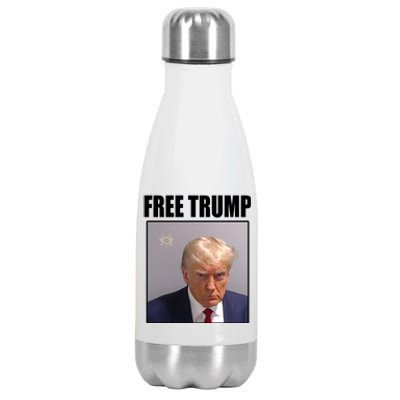 Free Donald Trump Mugshot Election Stainless Steel Insulated Water Bottle