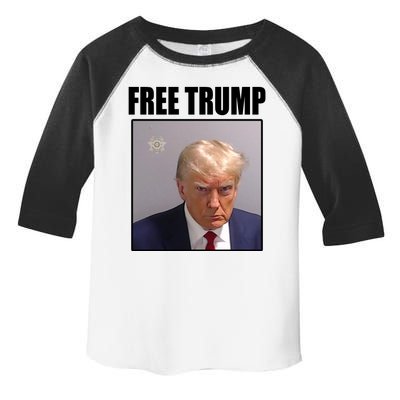 Free Donald Trump Mugshot Election Toddler Fine Jersey T-Shirt