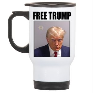 Free Donald Trump Mugshot Election Stainless Steel Travel Mug