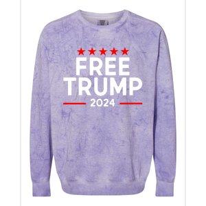 Free Donald Trump Republican Support Colorblast Crewneck Sweatshirt