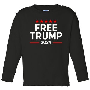 Free Donald Trump Republican Support Toddler Long Sleeve Shirt