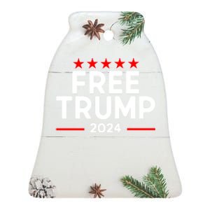 Free Donald Trump Republican Support Ceramic Bell Ornament