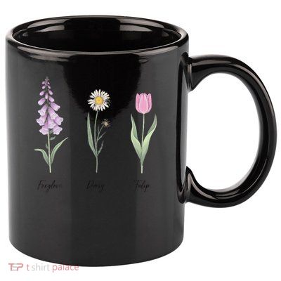 FOXGLOVE DAISY TULIP Floral Nature Apparel for Flower 11oz C Handle Ceramic Mug