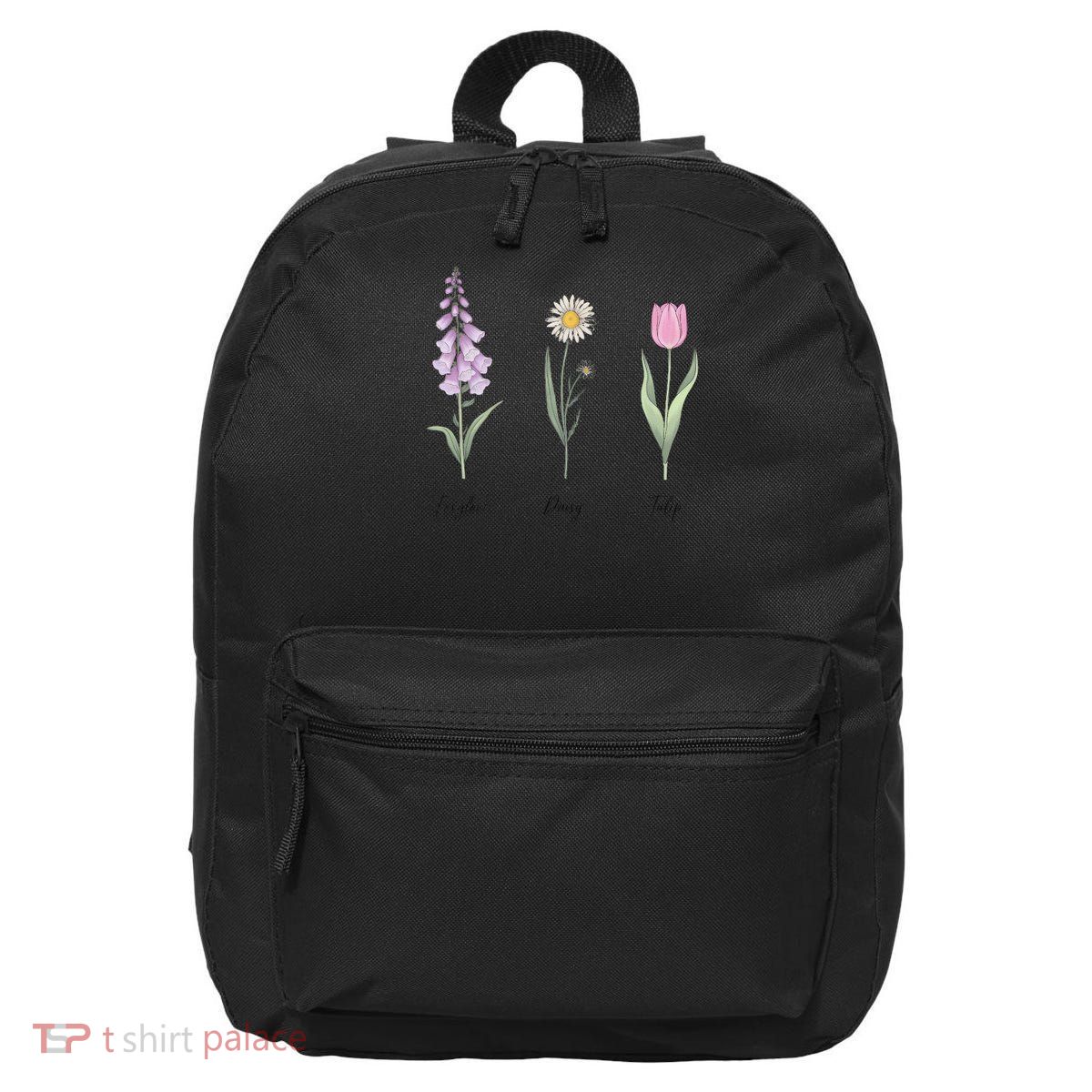 FOXGLOVE DAISY TULIP Floral Nature Apparel for Flower 16 in Basic Backpack