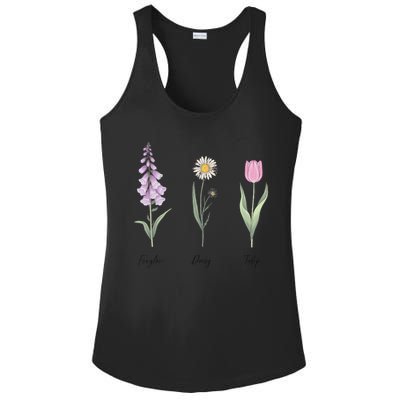 FOXGLOVE DAISY TULIP Floral Nature Apparel for Flower Ladies PosiCharge Competitor Racerback Tank