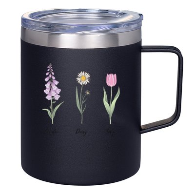 FOXGLOVE DAISY TULIP Floral Nature Apparel for Flower 12oz Stainless Steel Coffee Mug