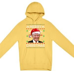 Funny Donald Trump Merry Christmas Family Ugly Xmas Meaningful Gift Premium Pullover Hoodie