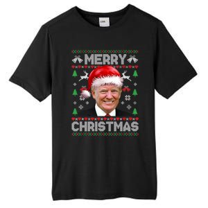 Funny Donald Trump Merry Christmas Family Ugly Xmas Meaningful Gift Tall Fusion ChromaSoft Performance T-Shirt