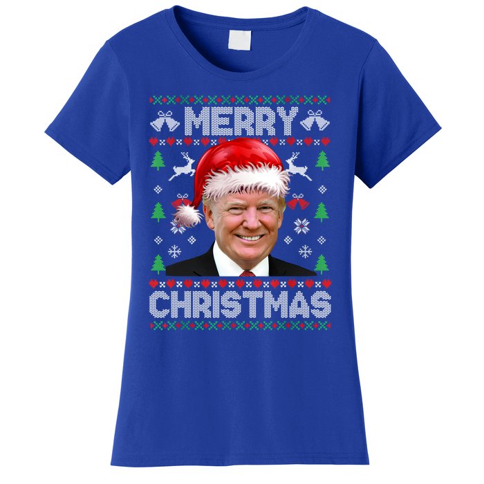 Funny Donald Trump Merry Christmas Family Ugly Xmas Meaningful Gift Women's T-Shirt