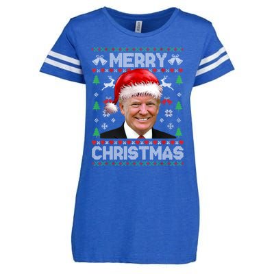 Funny Donald Trump Merry Christmas Family Ugly Xmas Meaningful Gift Enza Ladies Jersey Football T-Shirt