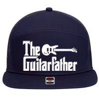 Fathers Day The Guitarfather Musician Guitarist Dad Gift 7 Panel Mesh Trucker Snapback Hat